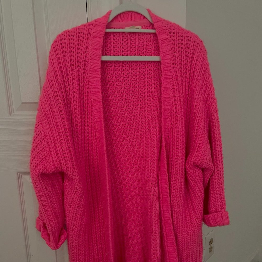 Urban Outfitters Neon Pink Cardigan